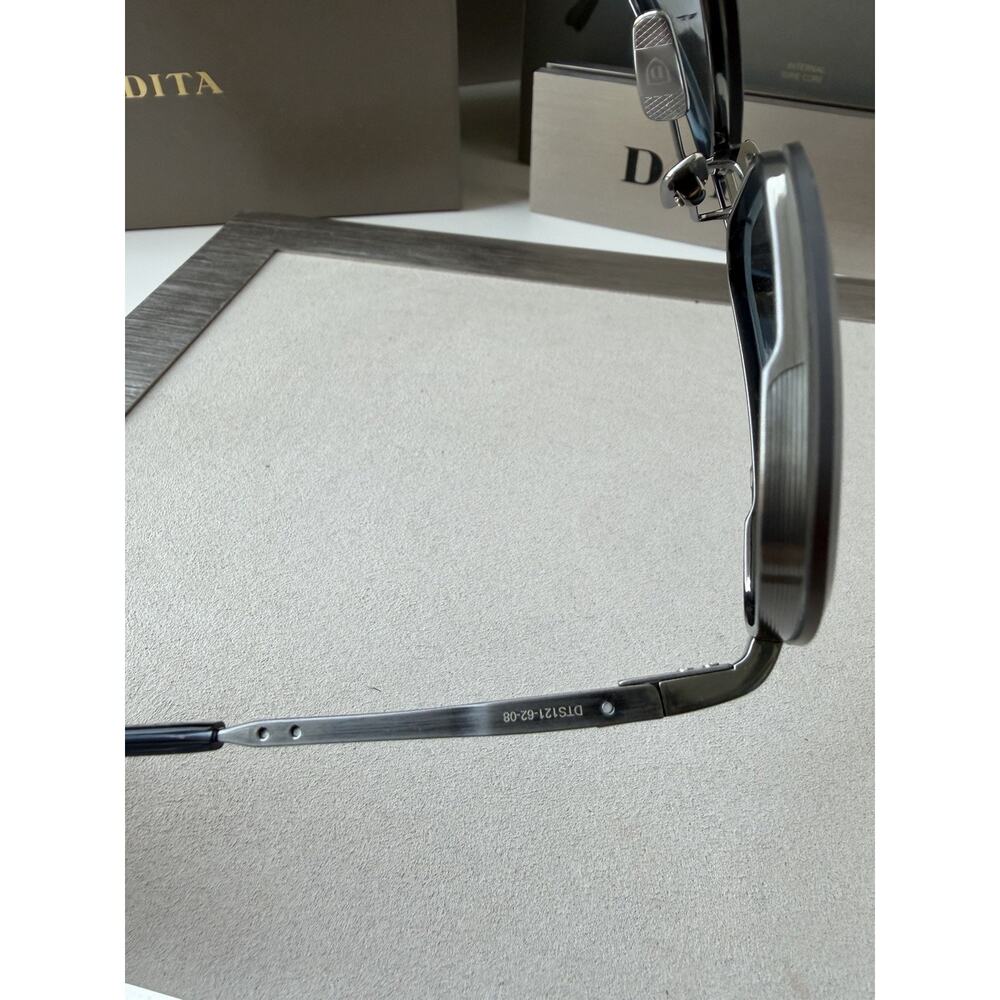 DITA MACH SIX 121-08 Antique Silver Titanium Blue Gradient Sunglasses AUTHENTIC - Picture 11 of 16